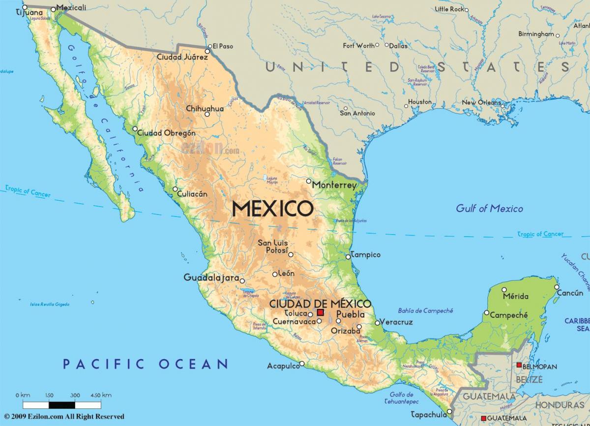 Meksikos žemėlapis