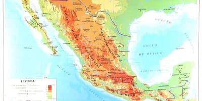 Geografinis žemėlapis Meksika