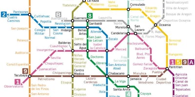 Metro žemėlapis Meksika