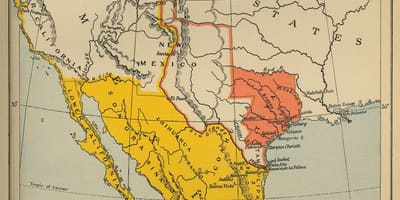 Žemėlapis Meksika 1700