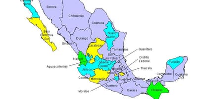 Žemėlapis Mexicos narių