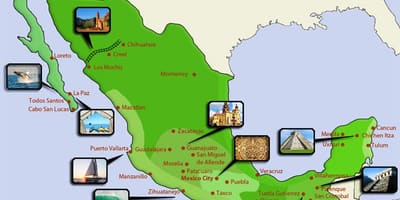 Turizmo žemėlapyje Meksika